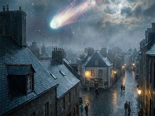 Комета в городе