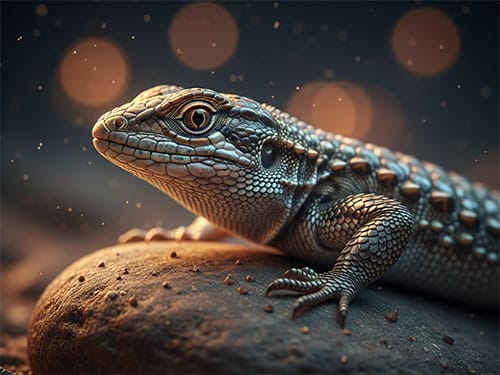 Ящерица на камне