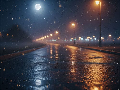 Мокрая дорога