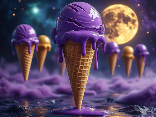 Много мороженого