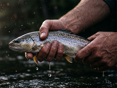 Рыба в руках