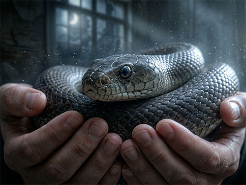 Держать змею в руках
