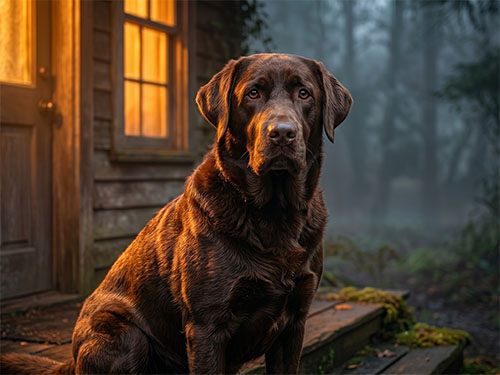 Коричневая собака