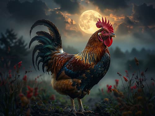 Разноцветный петух