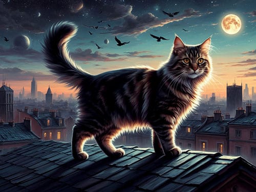 Кот на крыше