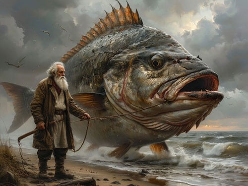 Поймать гигантскую рыбу
