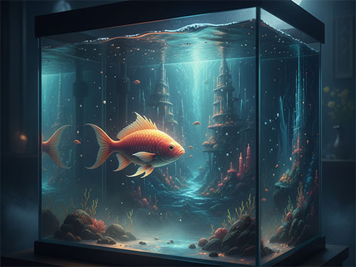 Рыбка в аквариуме