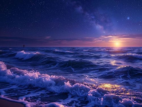 Много воды в море