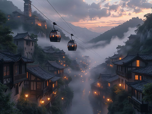 Канатка в горах