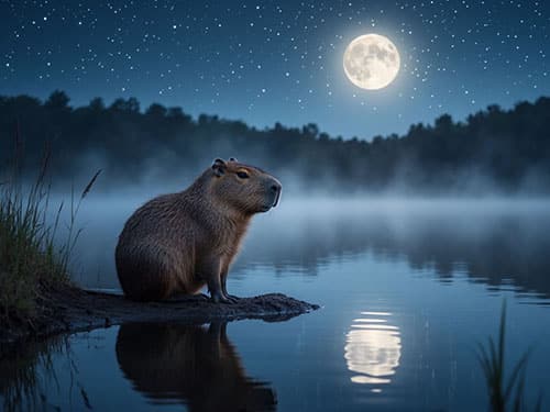 Капибара у реки