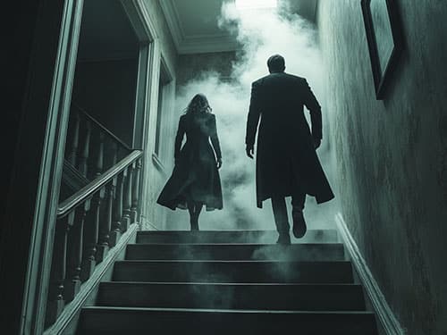 Незнакомый мужчина за спиной