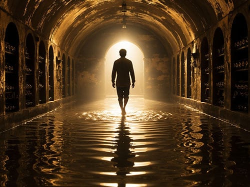 Затопило винный погреб