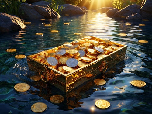 Монеты из золота и серебра