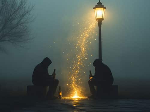 Алкаши с выпивкой