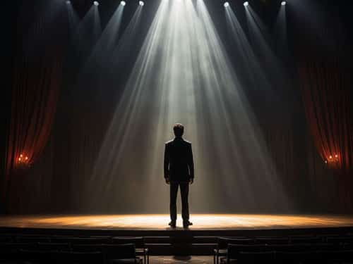 Артист на сцене