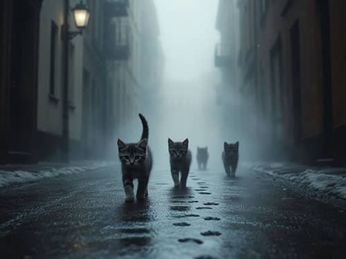 Много бездомных котят