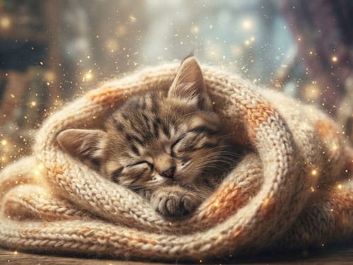 Больной котенок