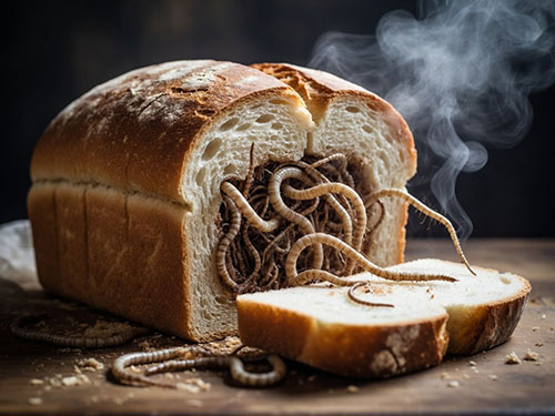 Черви в хлебе