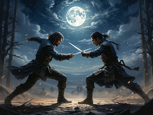 Драка на ножах с незнакомцем