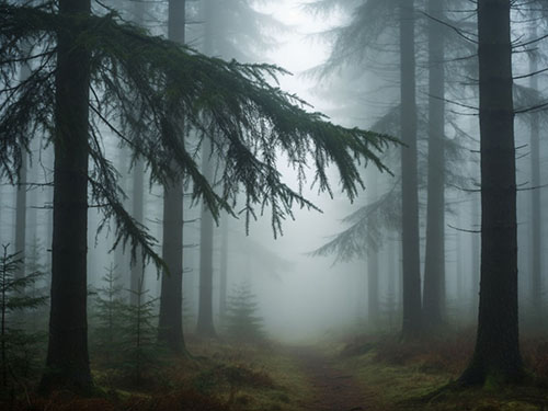 Размашистые еловые ветки