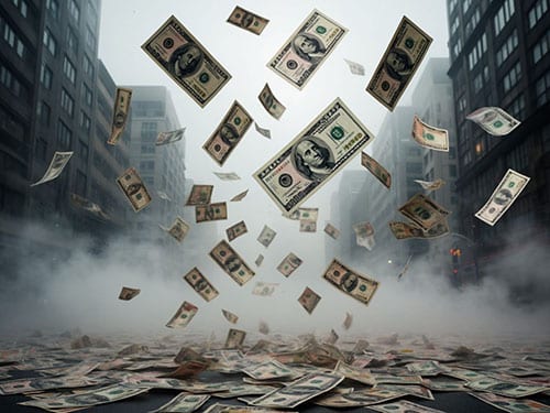 Много иностранной валюты