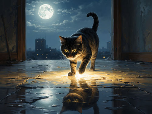 Кошка сходила в туалет