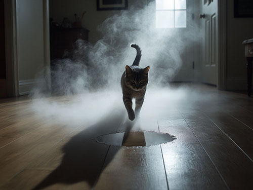 Кошачья моча на полу