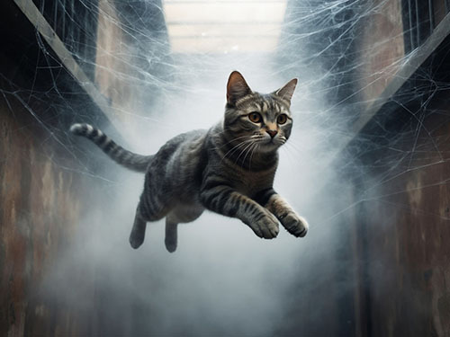 Кот в полете