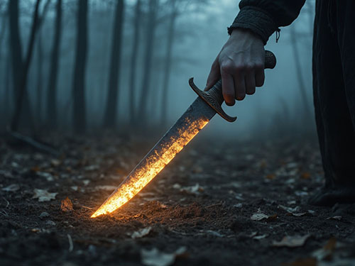 Найти нож на земле