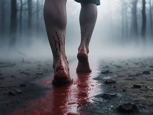 Ноги в крови