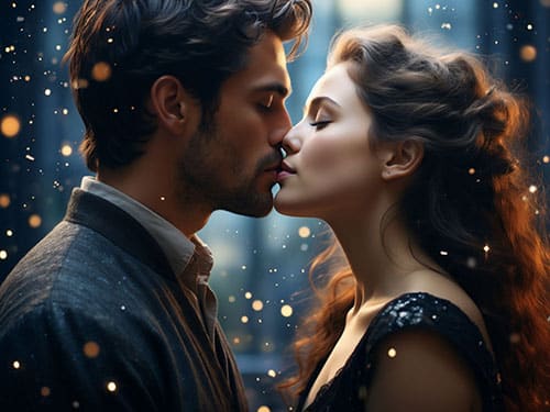 Поцелуй с актером на сцене