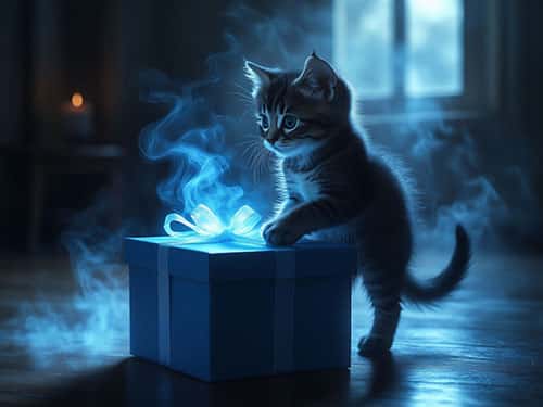 Подарили маленького котенка