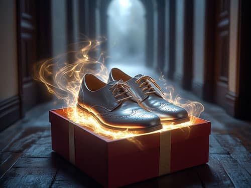 Подарили мужские туфли