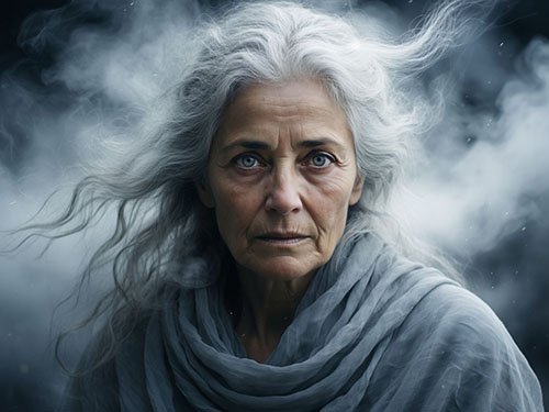 Седая женщина