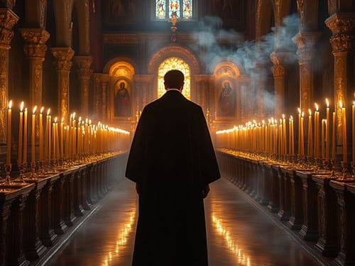 Батюшка в церкви