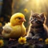 Цыплята и котята