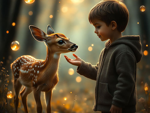 Встретить олененка в лесу