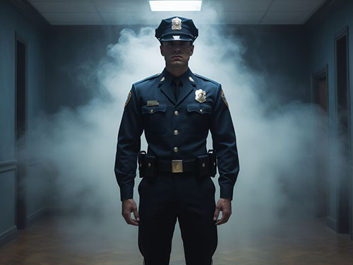 Мужчина в полицейской форме