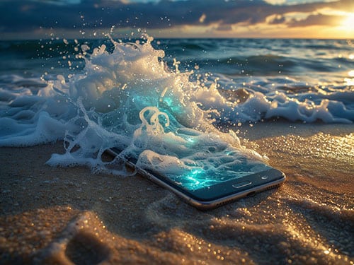 Утопить телефон в море