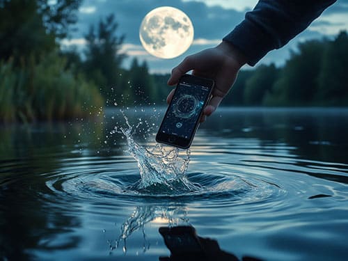 Утопить телефон в реке