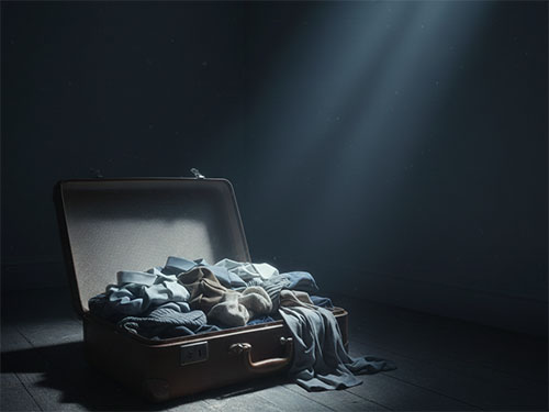 Много вещей в чемодане