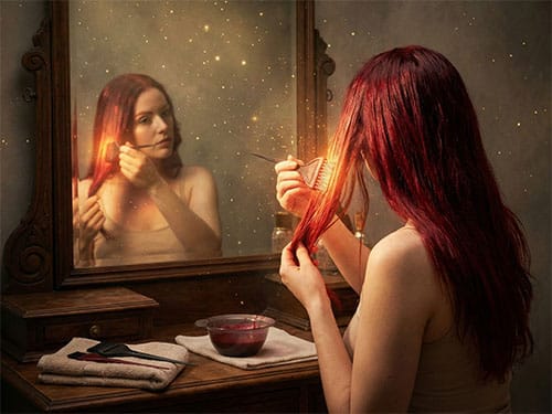 Красить волосы в красный