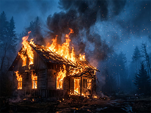 Пожар в доме
