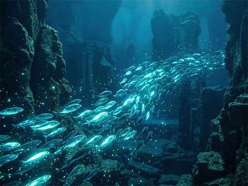 Много рыбы в море