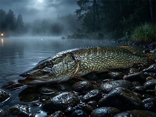 Щука на камнях