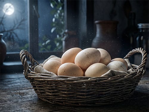 Куриные яйца