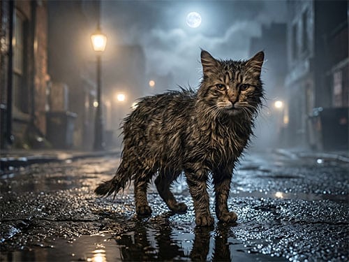 Грязный кот