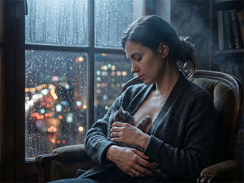 Кормить грудью котенка