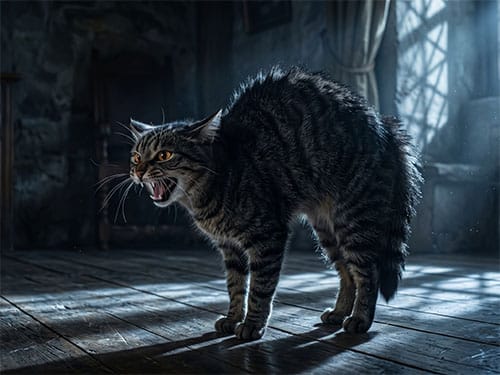 Шипящая кошка