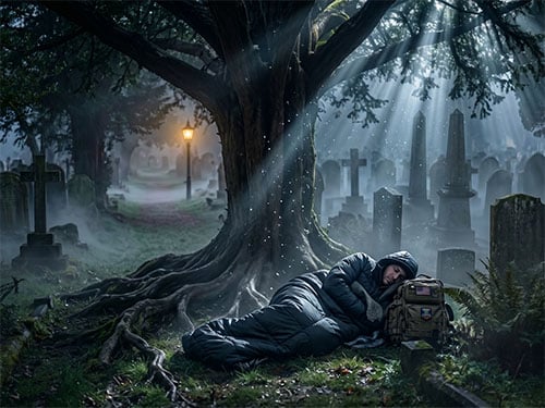 Спать на кладбище